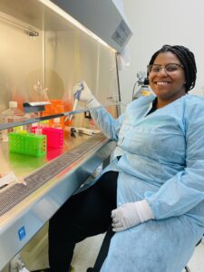 photo of intern in a laboratory setting