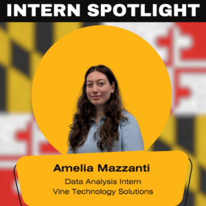 For the Intern Spotlight, there is photo of a female student named Sami Ahmed who is a Data Analysis Intern at Vine Technology Solutions