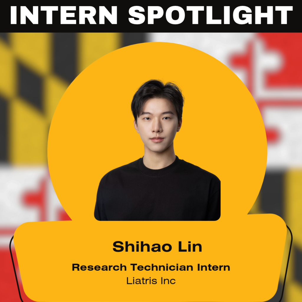 September Intern spotlight Shihao Lin. Research technician Intern at Liatris Inc.